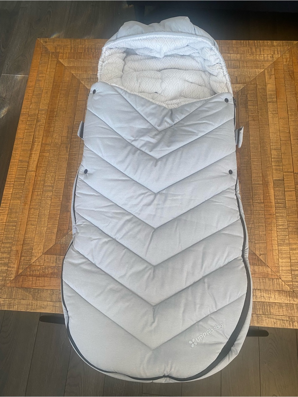 UPPAbaby Kids Puffer Winter Stoller Footmuff in Light Gray